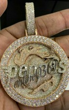 1.8ct Passing Tester Moissanite Men Fully Filled Custom Name Pendant 925 Silver