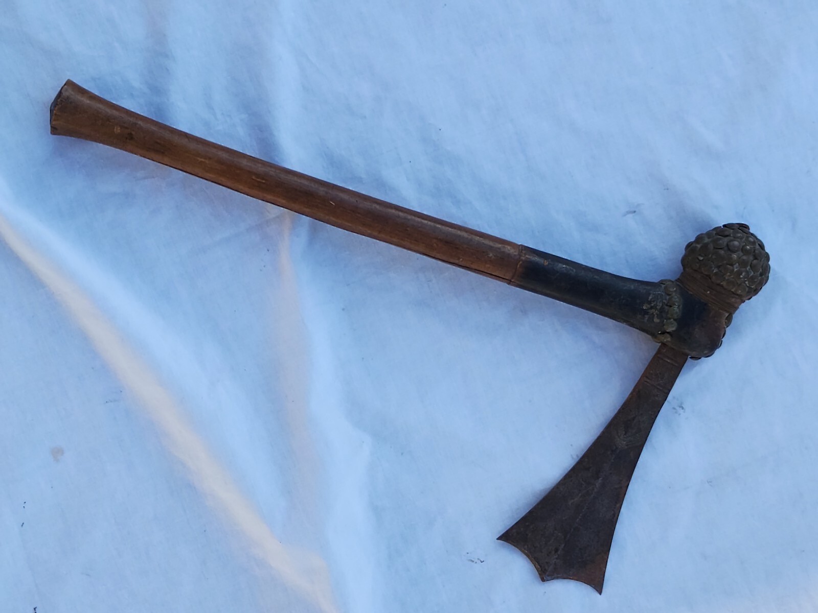 Rare Antique 19th Century African Tribal Studded Battle Axe eBay
