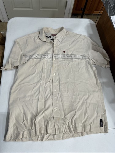 "Quiksilver Men's Large Vintage Shirt - Short Sleeve Button-Up, Skateboarding
