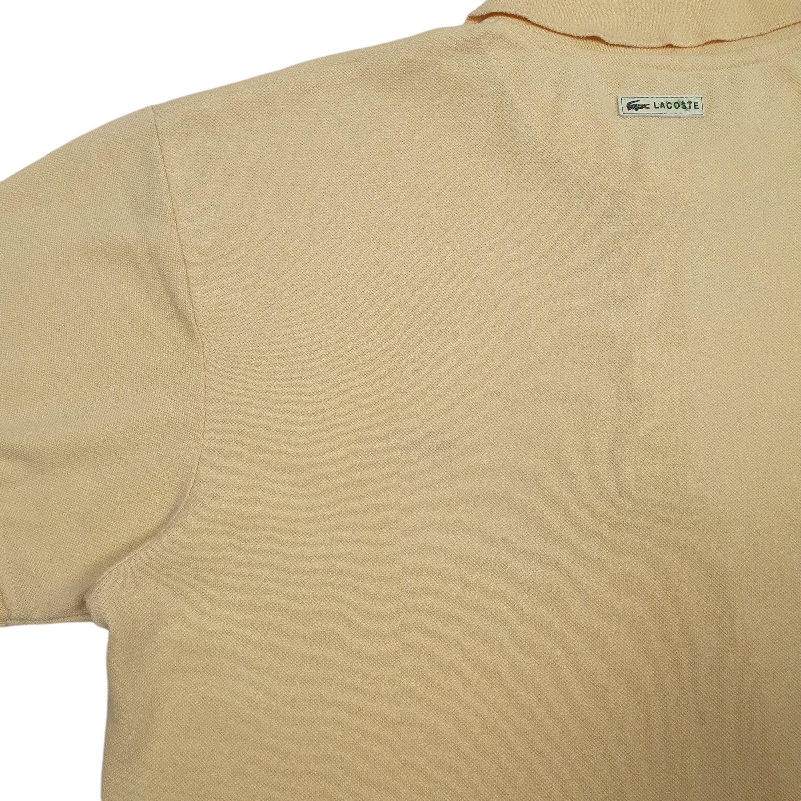 LACOSTE Yellow Polo Shirt Short Sleeve Cotton Mens L image 4