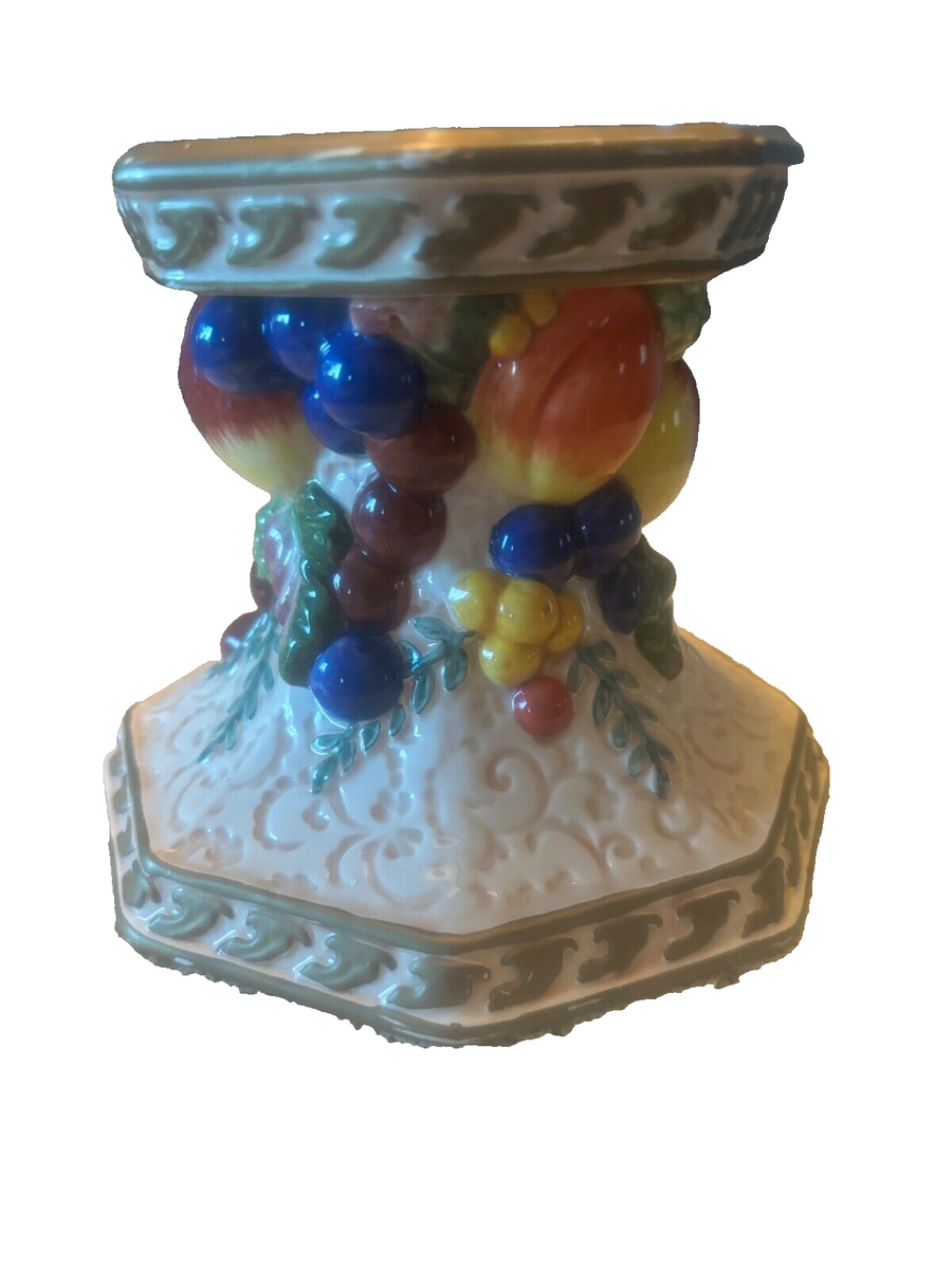 Fitz & Floyd Classics Venezia Autumn Harvest Fruit Pillar Candle