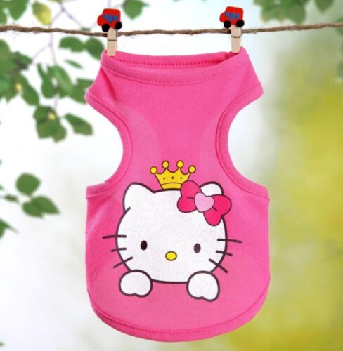 Dog Puppy Cat Pet Vest Clothes Apparel Kitty Cartoon Fleece Blanket US SELLER - Picture 1 of 19