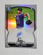 Jordy Vargas 2023 1st Bowman Chrome AUTO Prospect REFRACTOR 249/499 RC z6