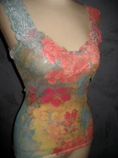 Claire Pettibone Luxury Lingerie Butterflies Cami Tank Lace Alyssia S 34-36 NWT