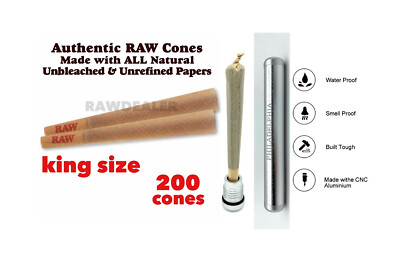 RAW Classic king  Size Cone(200PK)+aluminum cone tube SILVER