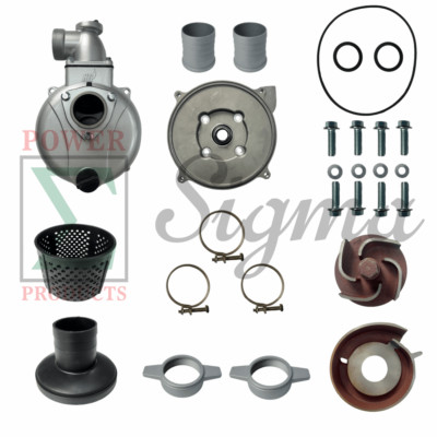 NPT Thread Semi-Trash Water Pump Replacement For 3/4'' Threaded Shaft 2'' IN.Port