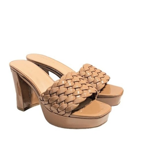 Sandalias Rachel Zoe Gabrielle Marrón Claro Tacón de Cuero Sintético Talla 6.5 Nuevas con Etiqueta - Imagen 2 de 11