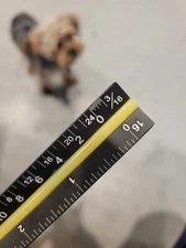 Architectural Scale, 12" Aluminum color coded Triangular Ruler Engineers Rule