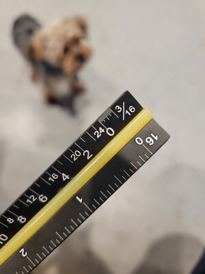 Architectural Scale, 12'' Aluminum color coded Triangular Ruler Engineers Rule