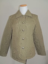 Womens Magic Green Polyester 5 Button Jacket Size Sml
