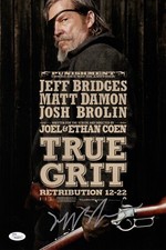 JEFF BRIDGES SIGNED TRUE GRIT 10X15 MOVIE POSTER JSA COA K42211