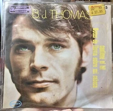 1969 BJ Thomas 45 record Raindrops Keep Falling Picture Sleeve