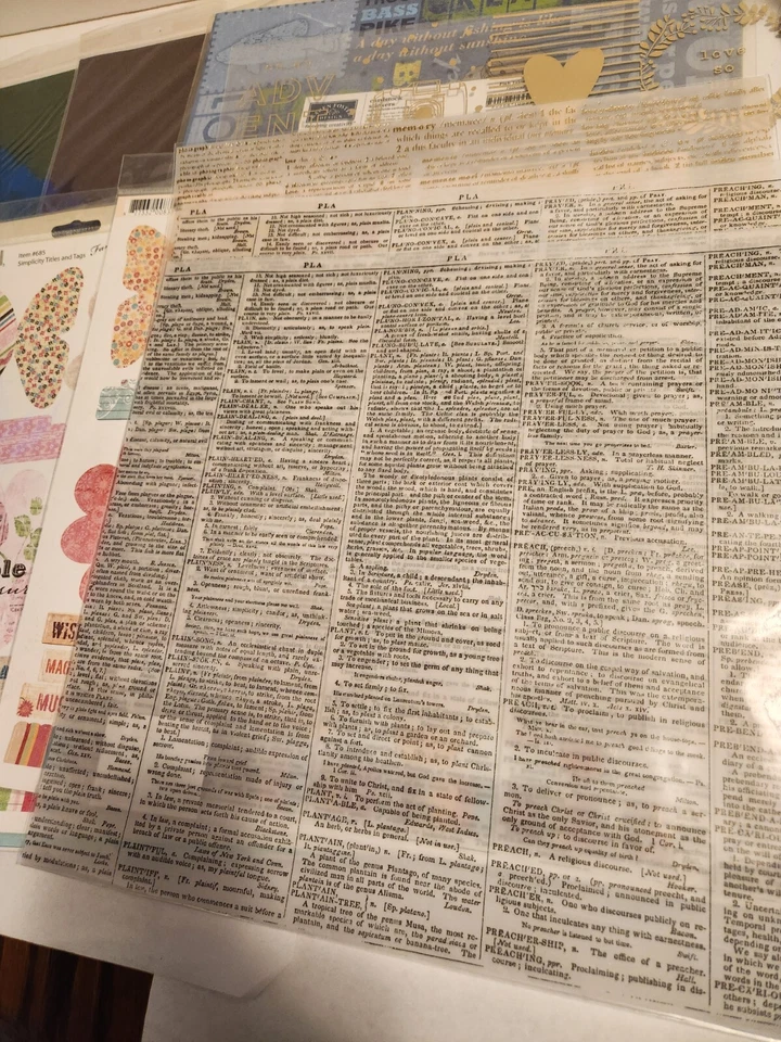 Heidi Swapp Recuerdos Pantalones de fantasía Plantillas de papel vitela Etiquetas Usados LEER Foto 2 de 4