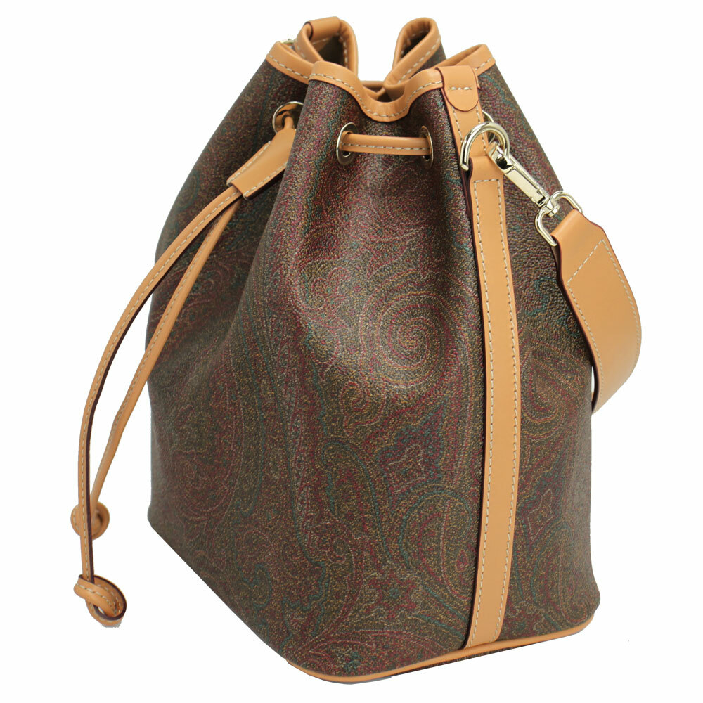 ETRO】Logo Cotton Bucket Bag ETRO Coffa Leather Bucket Bag