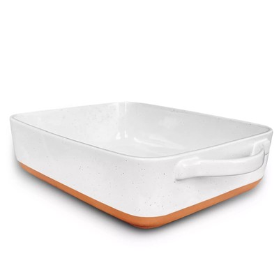Mora Ceramic 13''x9'' Baking Pan Dish with Handles For Casserole, Lasagna, etc.