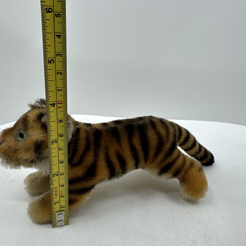 Steiff Tag Bengal Tiger Cub Mohair Plush 1960s Vintage Toy Stuffed Animal cat - Picture 11 of 13