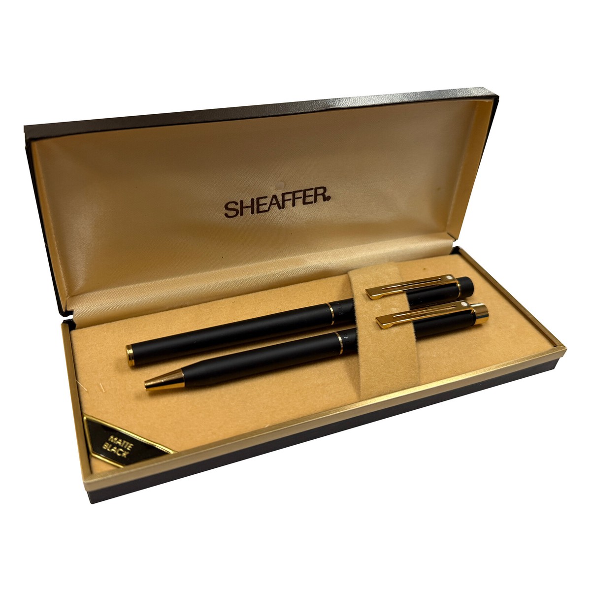 Sheaffer Targa Slim Matte Black with 23K Gold Trim Fountain Pen