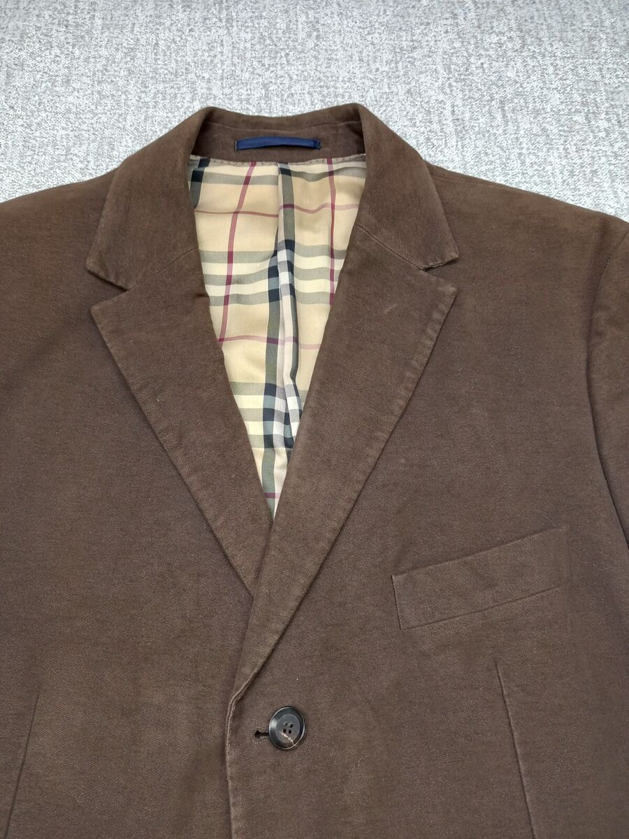 Burberry London 100% Cotton Blazer Sport Jacket Nova Check Burberry London 100% Cotton Blazer Sport Jacket Nova Check