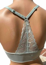 True Co. Size: XL True Everybody V Neck Lace Racerback Bra GREEN