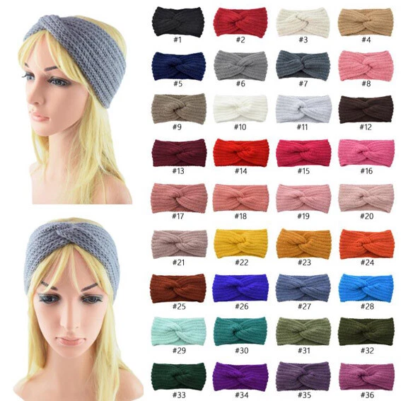 MINGRUO 3Pcs Fascia Capelli Donna Fasce per Capelli Invernale Fascia Capelli Elastica versatile per inverno Calde Confortevoli Fascia Copriorecchie Calda da Donna Scalda Orecchie All'uncinetto Fasce