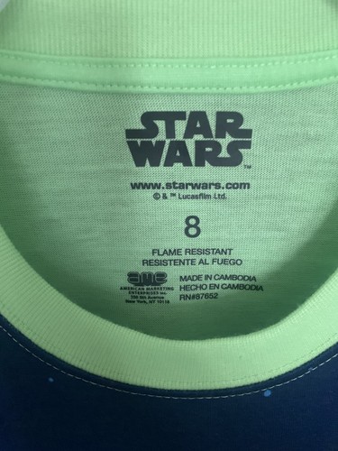 Star Wars Baby Yoda Super Hero Boys Long Sleeve Pajama Set - Size M (8) - Picture 3 of 4