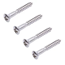Screws - #6, Phillips, Oval Head, Nickel-Plated (set of four) - S-HPOH6-1