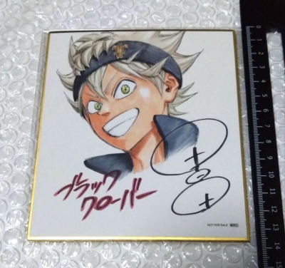 Black Clover Asta Autograph Shikishi Art Card Artboard Jump Festa
