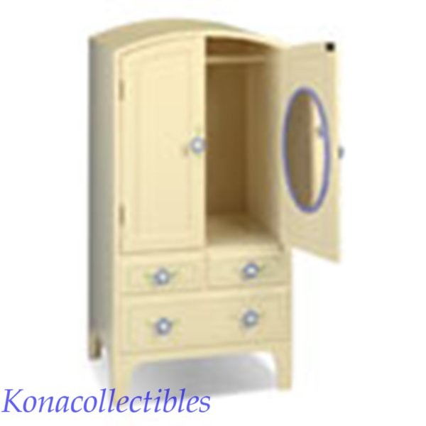 American Girl Yellow Flower Armoire EUC