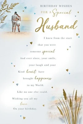 REGAL PUBLISHING For A Special HUSBAND Birthday card - 9 x 6 inches