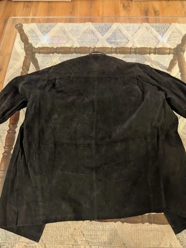 Vintage KS Leather Jacket Mens Large Cowboy Western Grunge Button Up Clean! image 14