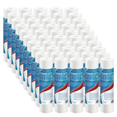 1 to 50 PACK 10'' x 2.5'' PP Sediment Water Filter Cartridges 5 Micron