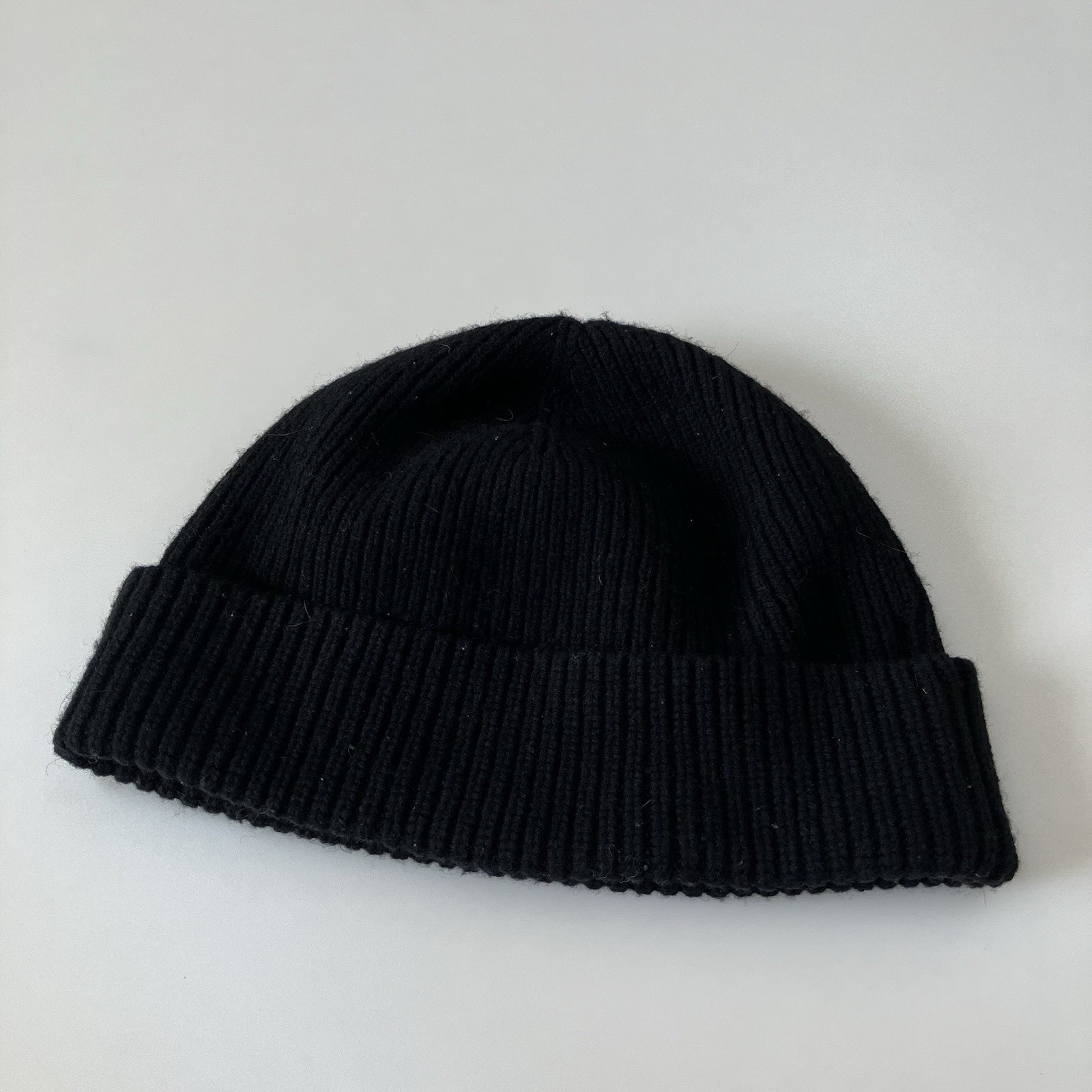 Cappello berretto vintage Polo Ralph Lauren misto lana pony taglia unica a costine nero
