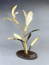 Soviet Vintage Horn Flower Souvenir USSR 1970s Desk Decor