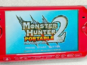 TESTED SONY PSP 3000 RED Console + Charger + battery + 3 games  Region free 32MB