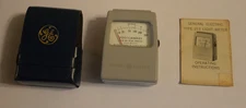 GE General Electric Light Meter Type 213 With Case & Guide Footcandle Vintage