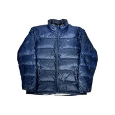 Nike Navy Oversized Puffer Jacket - XL, Vintage Style