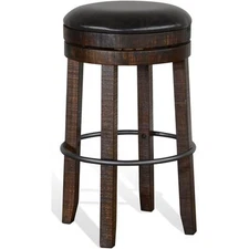 Sunny Designs Homestead 30" Backless Swivel Barstool in Tobacco Leaf (Set of 2)