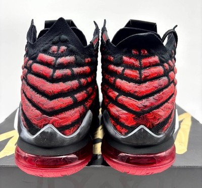 Nike LeBron 17 Infrared Black Basketball Athletic Shoes Size 13