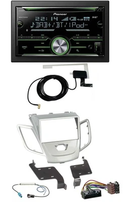Pioneer CD USB MP3 Bluetooth 2DIN DAB Autoradio für Ford Fiesta 2010-2017 silber - Bild 1 von 4