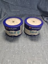 50 VERBATIM Blank 52X CD-R CDR Branded Logo 700MB Media Disc. 2 Packs 100 Disks