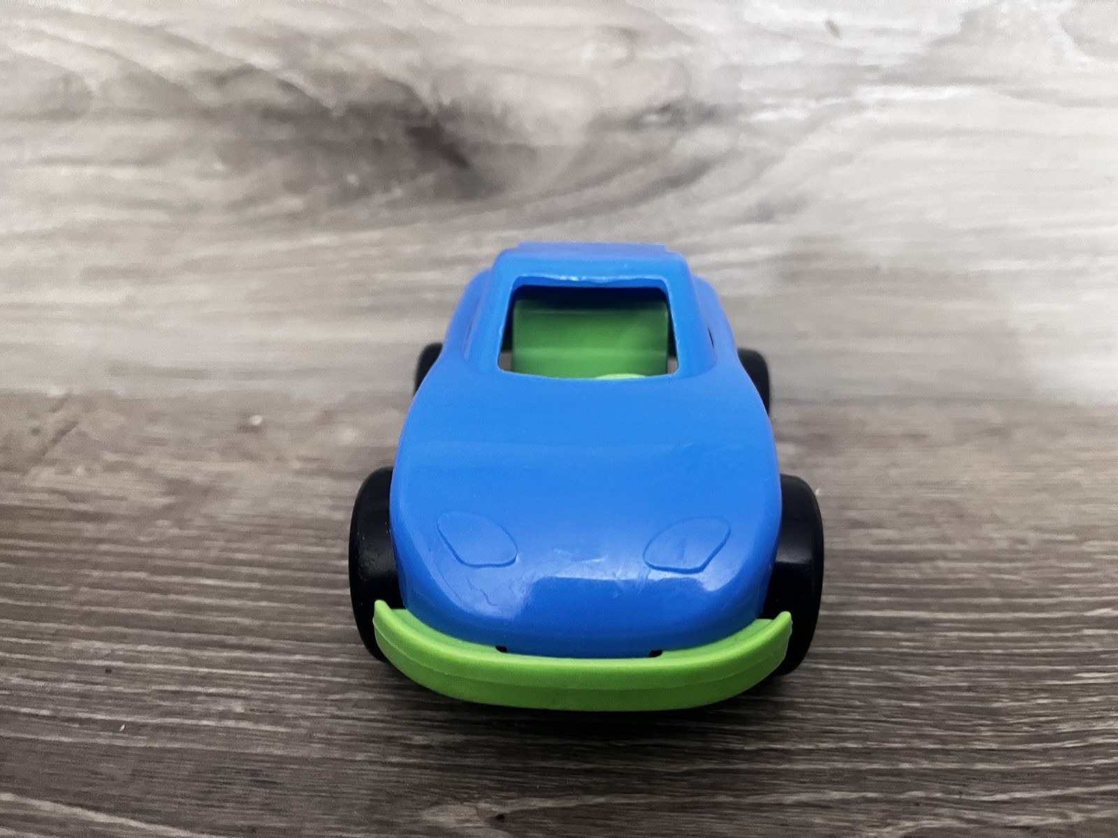 American Plastic Toys Inc Kids Race Sports Car Toy Blue Green USA #1537