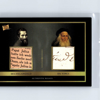 2024 Pieces of the Past Michelangelo / Da Vinci Hand Written Dual Relic POTP-MDV