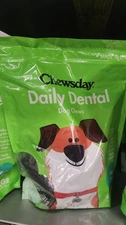Chewsday Daily Dental Dog Chews, 28 Dog Chews 40.26oz Large