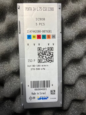Iscar Penta 24-1.75-ISO IC908 Gewindeschneideinsätze