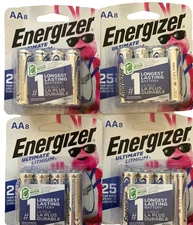 ENERGIZER Ultimate Lithium AA8 Batteries (4 Packs Of 8) Exp-2050 (FREE SHIPPING)