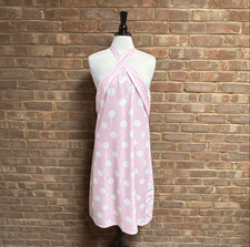 Pink & White Womens Polka Dot Halter Dress Sz 3XL NEW
