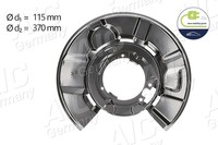 AIC Spritzblech Bremsscheibe NEW Mobility Parts 56989 Aluminium FüR BMW 3Er E91
