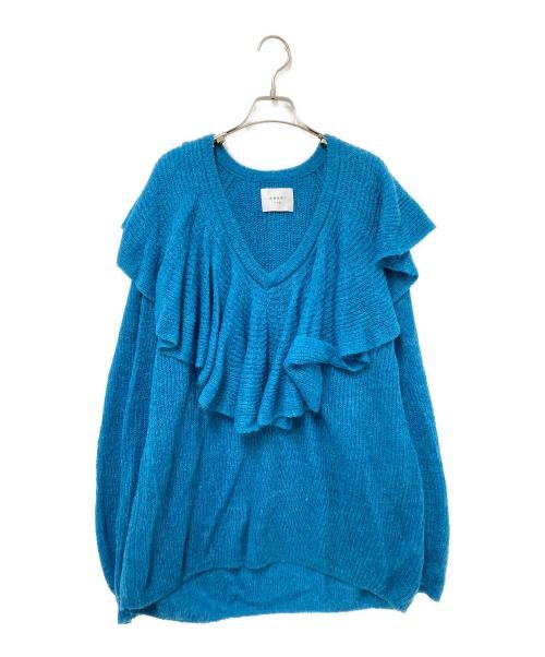 Ameri                    LOOSE FRILL KNIT TOP gre… - image 1