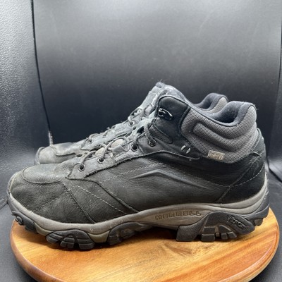 Merrell Mens Size 12 Moab Adventure Mid Waterproof Hiking Boots Black J91815W