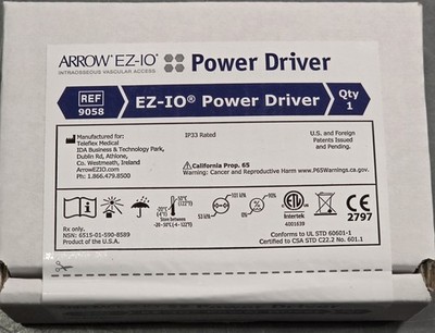Teleflex Arrow EZ-IO Power Driver Drill 9058 Brand New in Box Sealed